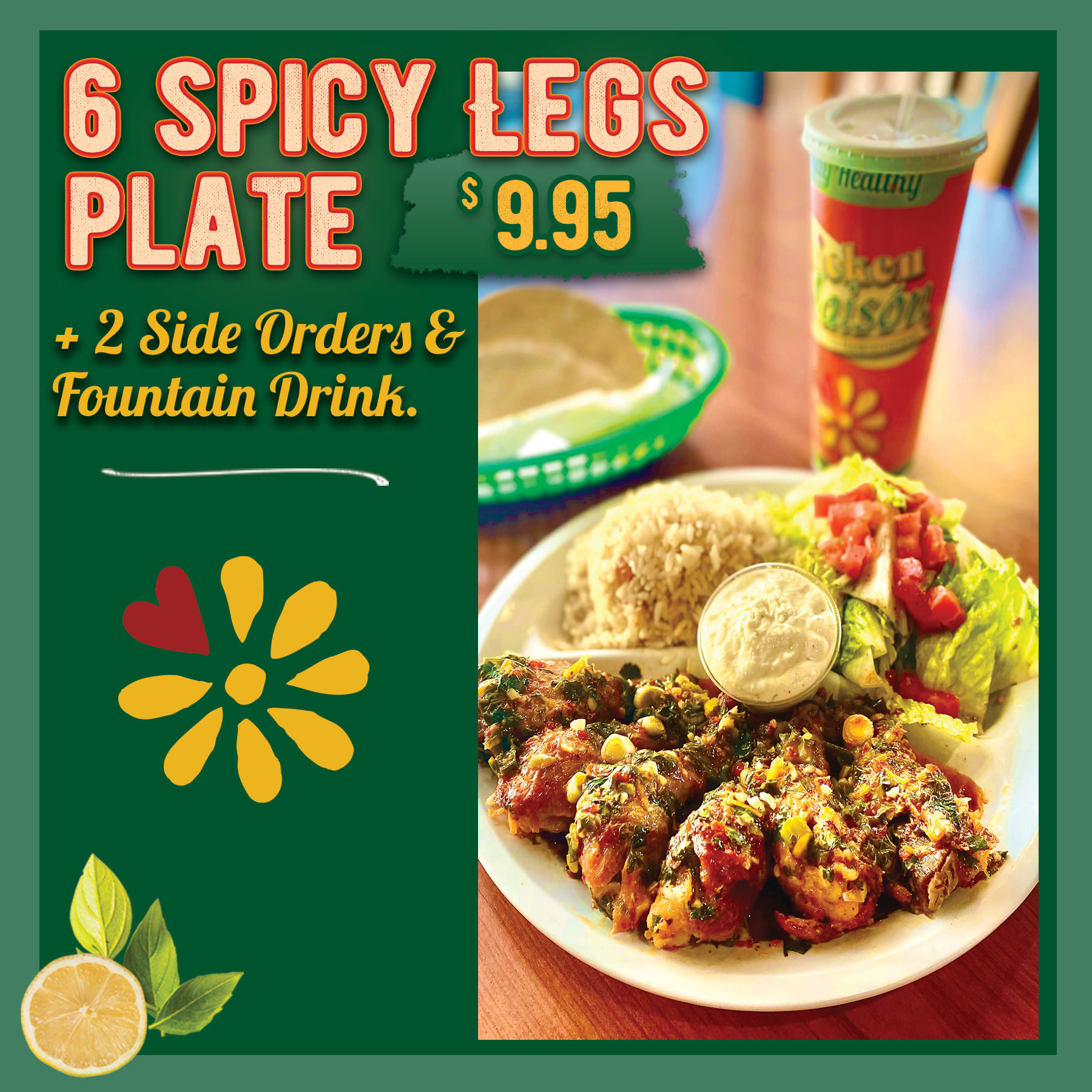 6 Spicy Legs Plate